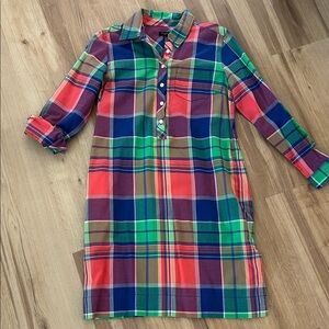 Talbots Plaid Shirt Dress size 8P EUC